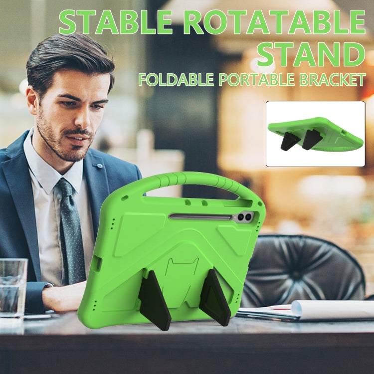For Samsung Galaxy Tab S10 Ultra 14.6 EVA Shockproof Tablet Case with Holder(Green)