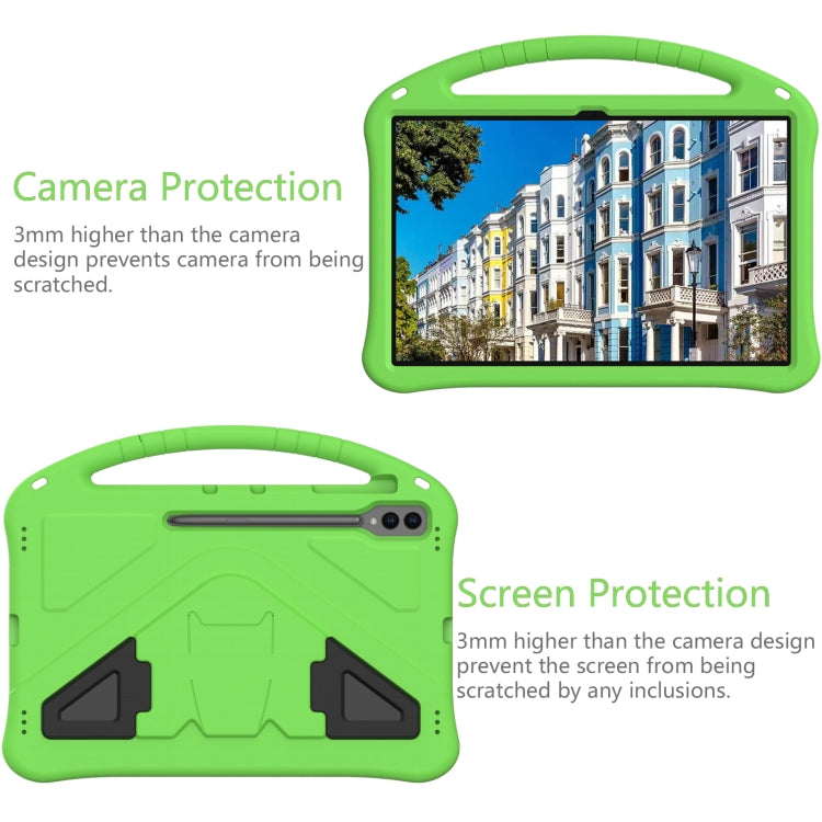 For Samsung Galaxy Tab S10 Ultra 14.6 EVA Shockproof Tablet Case with Holder(Green)