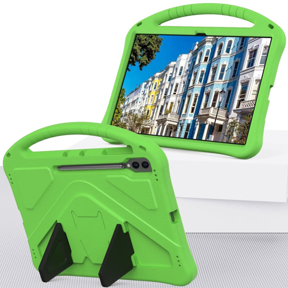 For Samsung Galaxy Tab S10 Ultra 14.6 EVA Shockproof Tablet Case with Holder(Green)
