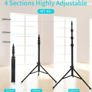 JMARY MT45 Cell Phone Clip Camera Mount Holder Telescopic Selfie Stick Outdoor Tripod Stand