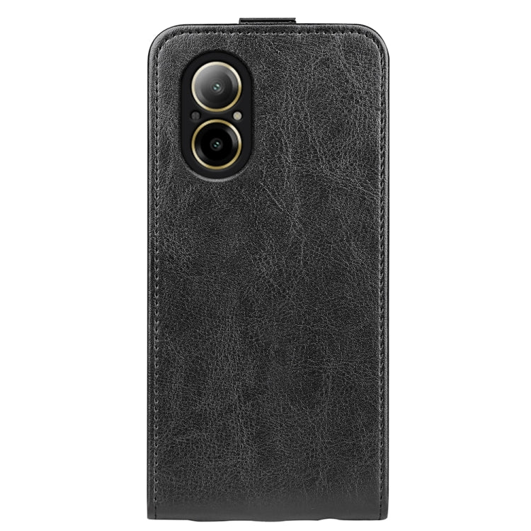 For Realme C67 4G R64 Texture Single Vertical Flip Leather Phone Case(Black)