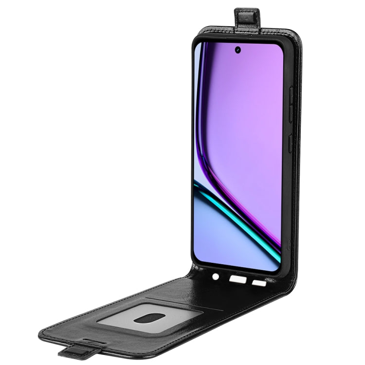For Realme C67 4G R64 Texture Single Vertical Flip Leather Phone Case(Black)