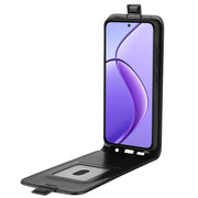 For Realme 12 5G R64 Texture Single Vertical Flip Leather Phone Case(Black)