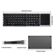 FK328T Cell Phone Tablet Laptop Wireless Bluetooth Keyboard Portable 3-Folded Keyboard