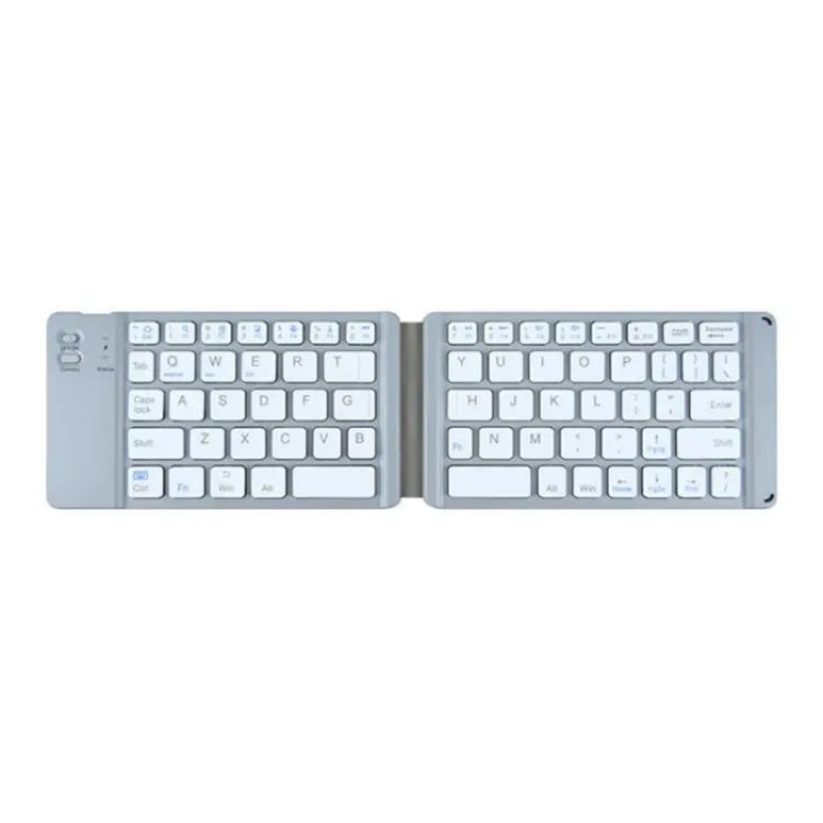 BT18 Bluetooth Keyboard Magnetic Folding Wireless Keyboard For Cell Phones Tablets Computers(Grey)