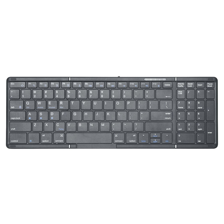 B099 Tablets Laptops 3-Mode Wireless Bluetooth Keyboard Rechargeable Folding Silent Keyboard