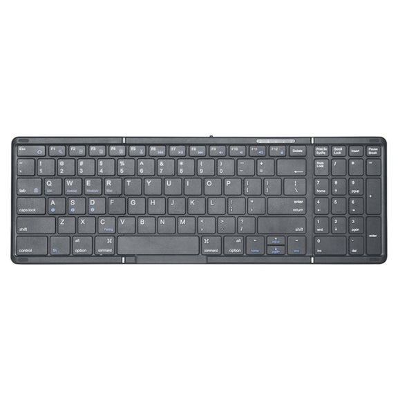 B099 Tablets Laptops 3-Mode Wireless Bluetooth Keyboard Rechargeable Folding Silent Keyboard
