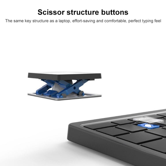 B099T Cell Phone Tablet Laptop Universal Portable Folding Touchpad Bluetooth Wireless Keypad
