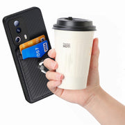 For Xiaomi Redmi Note 12 5G Carbon Fiber Card Wallet Ring Holder Phone Case(Black)