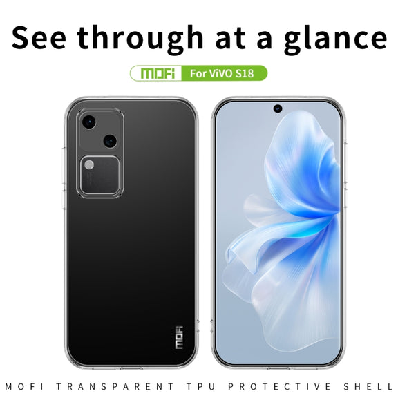 For vivo  S18 MOFI Ming Series Ultra-thin TPU Phone Case(Transparent)