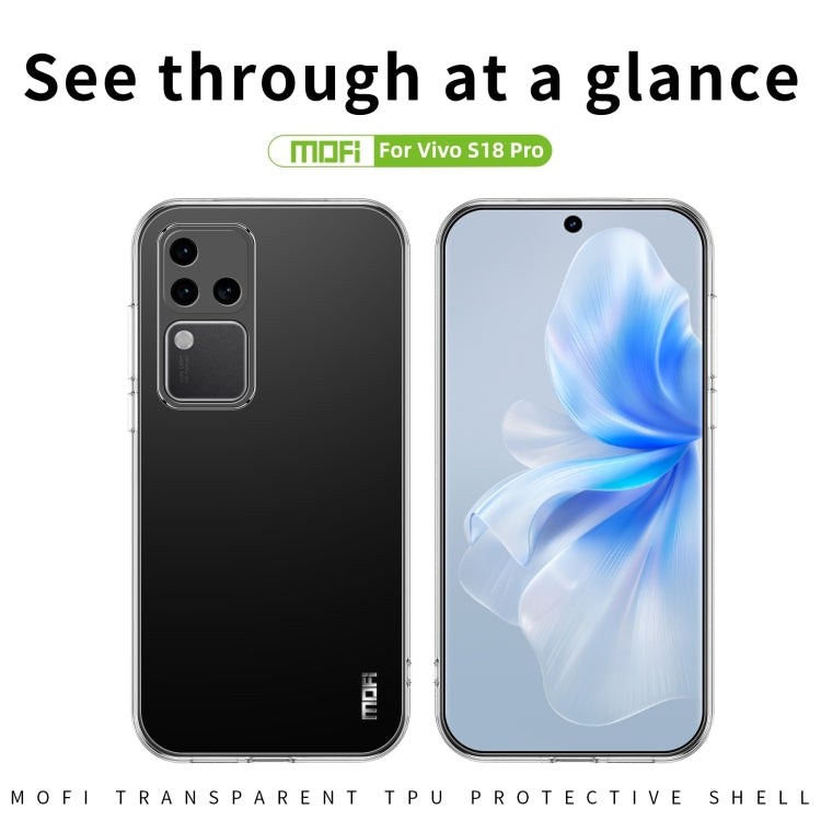 For vivo  S18 Pro MOFI Ming Series Ultra-thin TPU Phone Case(Transparent)
