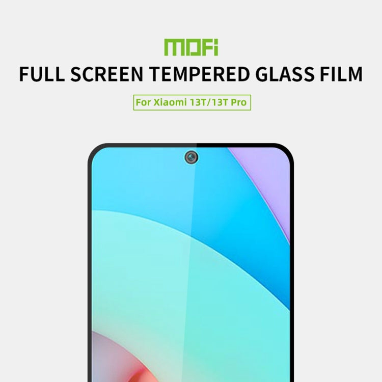 For Xiaomi 13T / 13T Pro MOFI 9H 2.5D Full Screen Tempered Glass Film(Black)