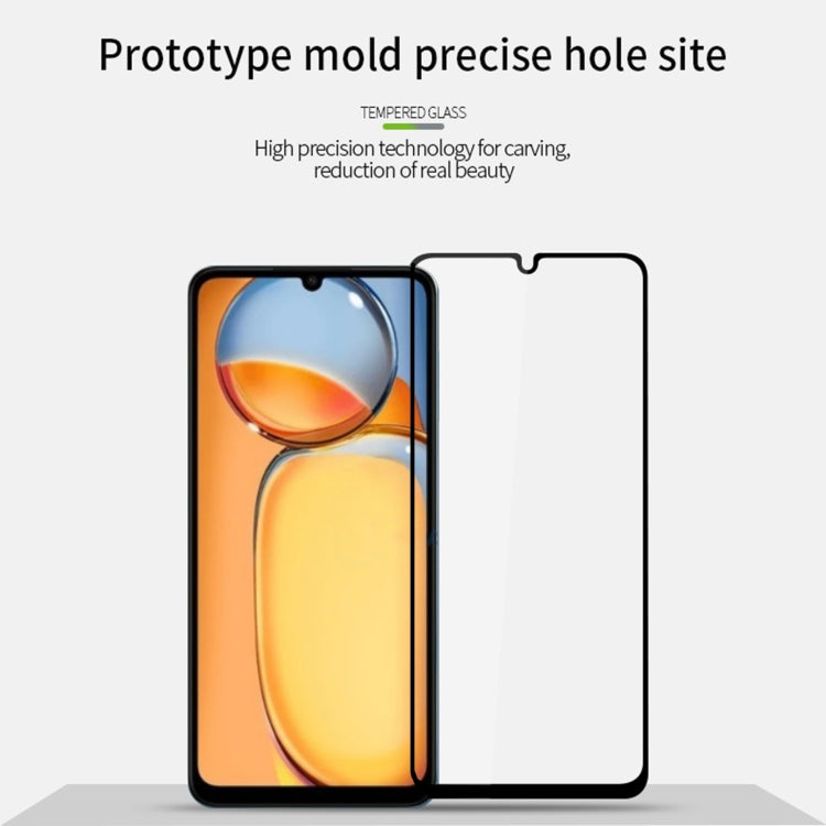 For Xiaomi Poco C65 MOFI 9H 2.5D Full Screen Tempered Glass Film(Black)