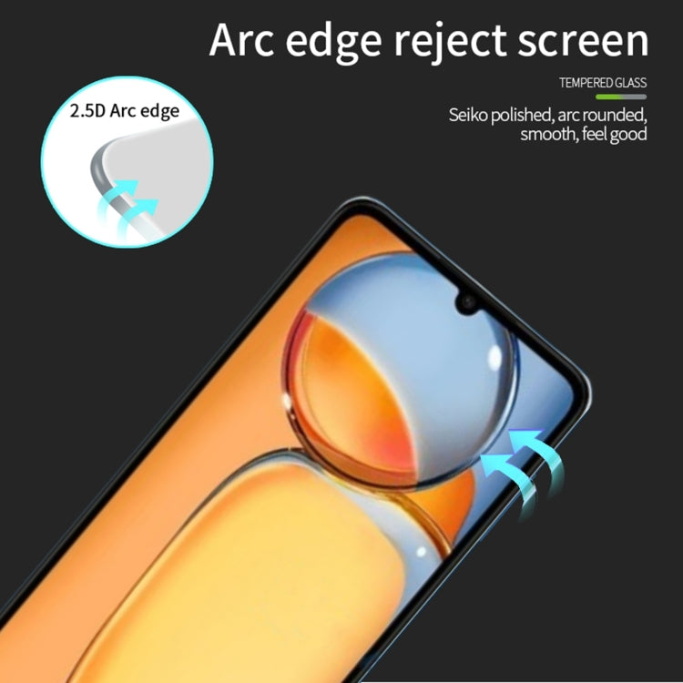 For Xiaomi Poco C65 MOFI 9H 2.5D Full Screen Tempered Glass Film(Black)