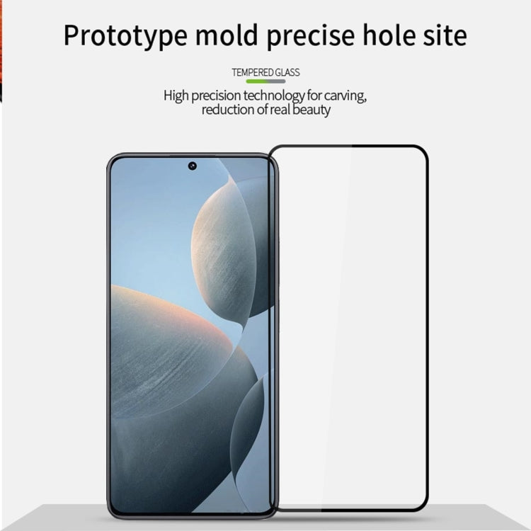 For Xiaomi Redmi K70E MOFI 9H 2.5D Full Screen Tempered Glass Film(Black)