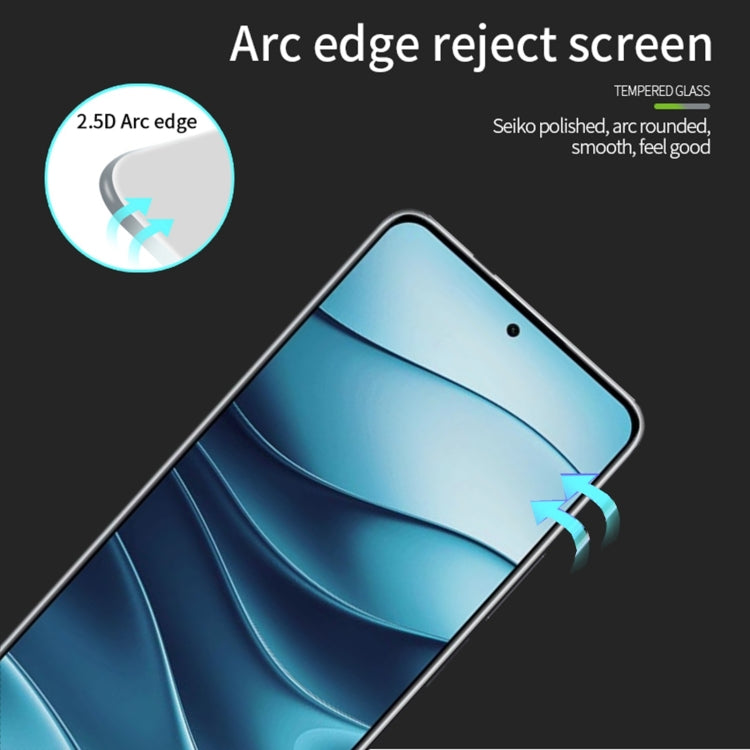 For Xiaomi Redmi Note 14 5G MOFI 9H 2.5D Full Screen Tempered Glass Film(Black)