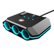 TR-52 With LED Voltage Display QC3.0 Car Fast Charging 3 Socket Adapter - Car Charger by PMC TechLife | Online Shopping South Africa | PMC TechLife | Buy Now Pay Later Mobicred