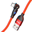 ENKAY 180 Degrees Rotating USB to 8 Pin Charging Data Cable with LED Light, Length:1m(Red) - Normal Style Cable by ENKAY | Online Shopping South Africa | PMC TechLife | Buy Now Pay Later Mobicred