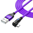 ENKAY 180 Degrees Rotating USB to 8 Pin Charging Data Cable with LED Light, Length:2m(Purple) - free shipping - PMC TechLife - Order now!