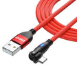 ENKAY 180 Degrees Rotating USB to 8 Pin Charging Data Cable with LED Light, Length:2m(Red) - Normal Style Cable by ENKAY | Online Shopping South Africa | PMC TechLife | Buy Now Pay Later Mobicred