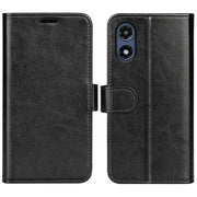For Motorola Moto G Play 2024 R64 Texture Horizontal Flip Leather Phone Case(Black)