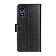 For Motorola Moto G Play 2024 R64 Texture Horizontal Flip Leather Phone Case(Black)
