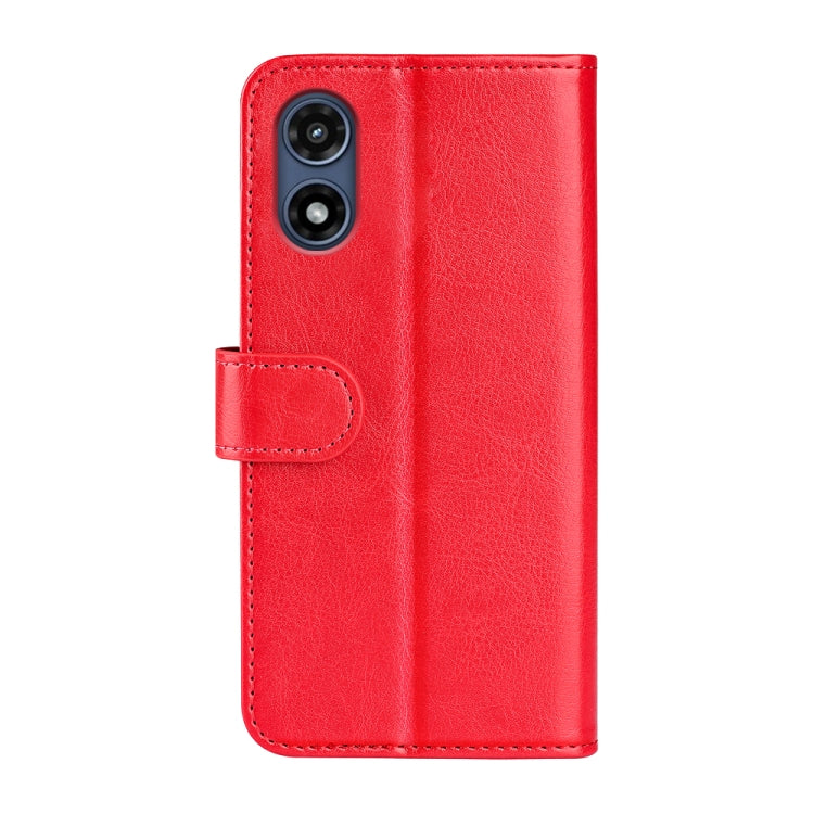 For Motorola Moto G Play 2024 R64 Texture Horizontal Flip Leather Phone Case(Red)