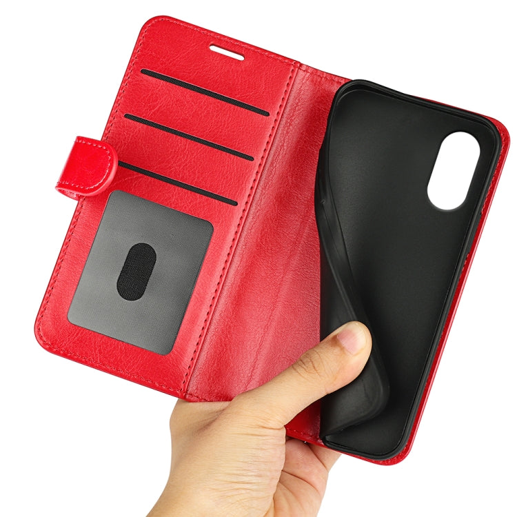 For Motorola Moto G Play 2024 R64 Texture Horizontal Flip Leather Phone Case(Red)