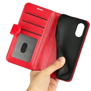 For Motorola Moto G Play 2024 R64 Texture Horizontal Flip Leather Phone Case(Red)