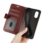 For Motorola Moto G Play 2024 R64 Texture Horizontal Flip Leather Phone Case(Brown)