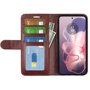 For Motorola Moto G Power 5G 2024 R64 Texture Horizontal Flip Leather Phone Case(Brown)