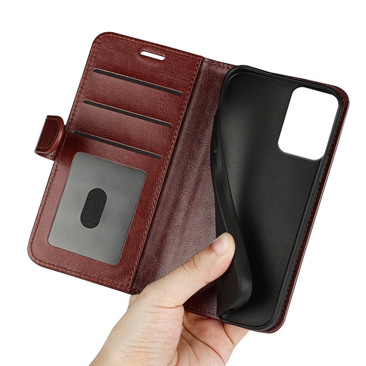 For Motorola Moto G Power 5G 2024 R64 Texture Horizontal Flip Leather Phone Case(Brown)
