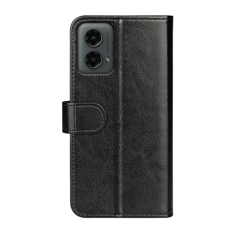 For Motorola Moto G 5G 2024 R64 Texture Horizontal Flip Leather Phone Case(Black)