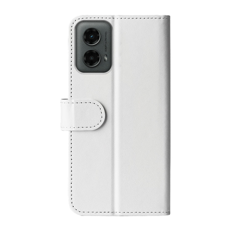 For Motorola Moto G 5G 2024 R64 Texture Horizontal Flip Leather Phone Case(White)