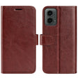 For Motorola Moto G 5G 2024 R64 Texture Horizontal Flip Leather Phone Case(Brown) - Motorola Cases by PMC Jewellery | Online Shopping South Africa | PMC Jewellery | Buy Now Pay Later Mobicred