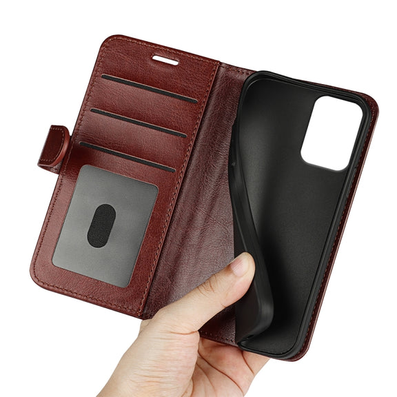For Motorola Moto G 5G 2024 R64 Texture Horizontal Flip Leather Phone Case(Brown)