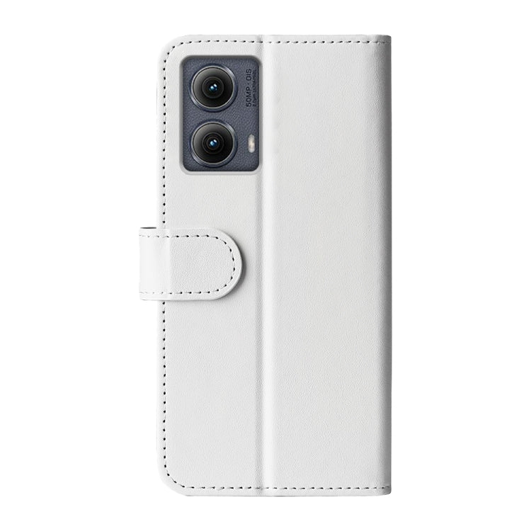 For Motorola Edge 5G 2024 R64 Texture Horizontal Flip Leather Phone Case(White)
