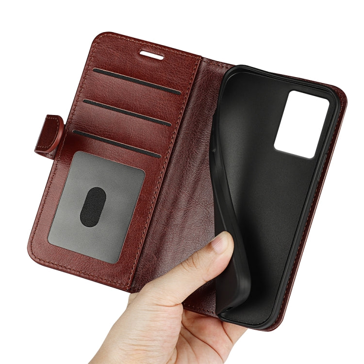 For Motorola Edge 5G 2024 R64 Texture Horizontal Flip Leather Phone Case(Brown)