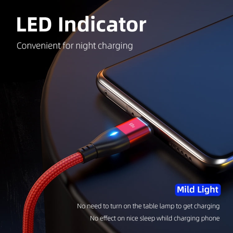 ENKAY 6-in-1 PD60W USB-A / Type-C to Type-C / 8 Pin / Micro USB Magnetic Fast Charging Cable, Cable Length:1m(Black)
