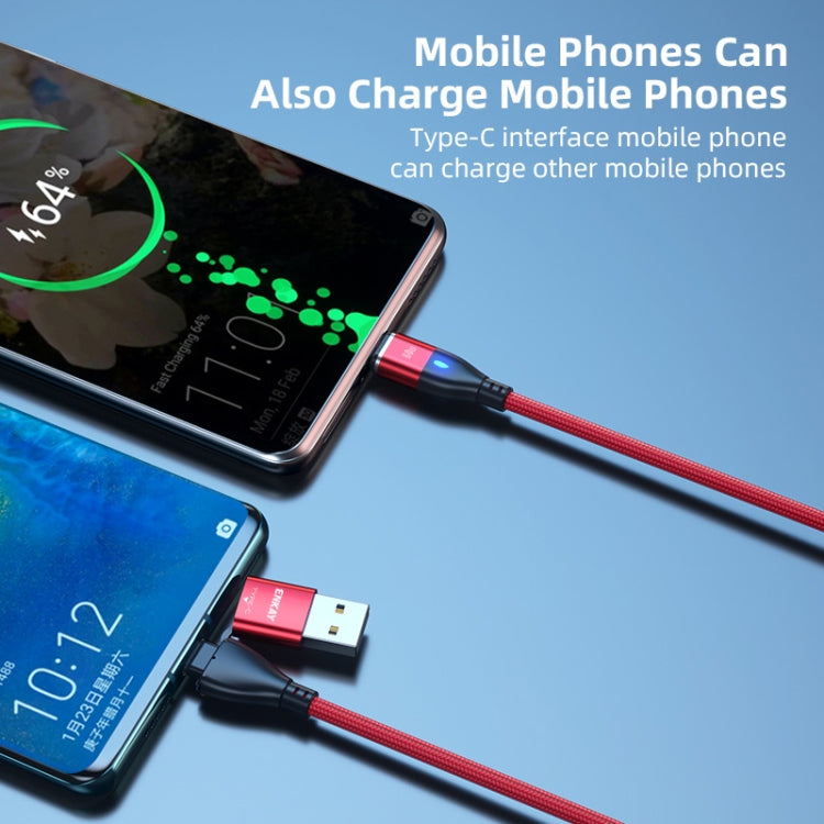 ENKAY 6-in-1 PD60W USB-A / Type-C to Type-C / 8 Pin / Micro USB Magnetic Fast Charging Cable, Cable Length:2m(Black)