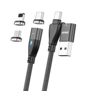 ENKAY 6-in-1 PD100W USB-A / Type-C to Type-C / 8 Pin / Micro USB Magnetic Fast Charging Cable, Cable Length:1m(Black)