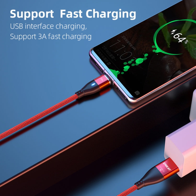 ENKAY 6-in-1 PD100W USB-A / Type-C to Type-C / 8 Pin / Micro USB Magnetic Fast Charging Cable, Cable Length:1m(Purple)