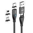 ENKAY 6-in-1 PD100W USB-A / Type-C to Type-C / 8 Pin / Micro USB Magnetic Fast Charging Cable, Cable Length:2m(Black) - free shipping - PMC Jewellery - Order now!