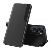 For Honor 90 Lite Attraction Flip Holder Leather Phone Case(Black)