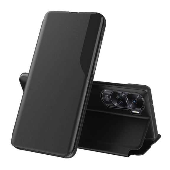 For Honor 90 Lite Attraction Flip Holder Leather Phone Case(Black)
