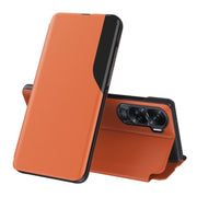 For Honor 90 Lite Attraction Flip Holder Leather Phone Case(Orange)