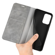 For Motorola Moto G 5G 2024 Retro-skin Magnetic Suction Leather Phone Case(Grey)