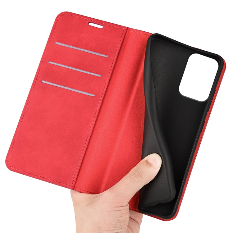 For Motorola Moto G 5G 2024 Retro-skin Magnetic Suction Leather Phone Case(Red)