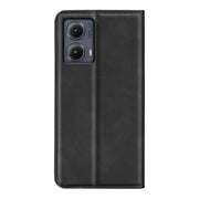 For Motorola Edge 5G 2024 Retro-skin Magnetic Suction Leather Phone Case(Black)