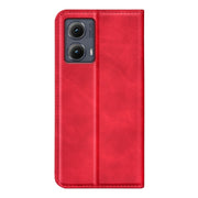 For Motorola Edge 5G 2024 Retro-skin Magnetic Suction Leather Phone Case(Red)